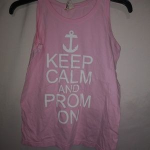 Pink PROM ON Tank Top Sz S